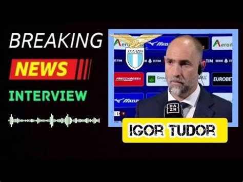 igor tudor intervista|Altro.